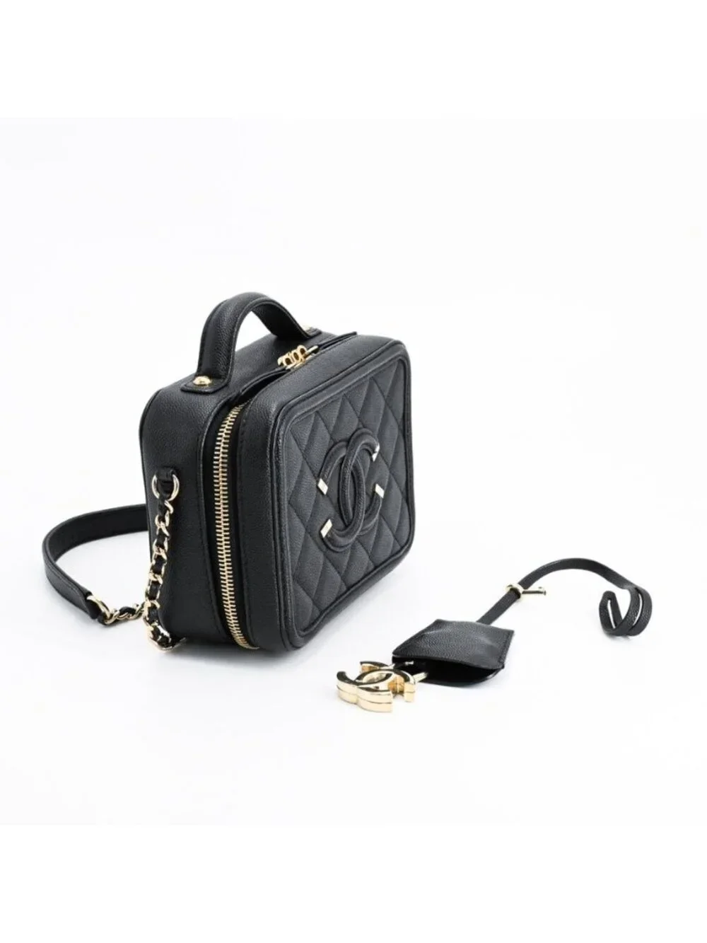 Chanel Shoulder Bag CC Filigree Small Vanity
